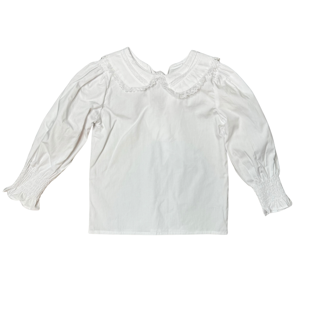 Peter Pan Lace Collar Long Sleeve Shirt