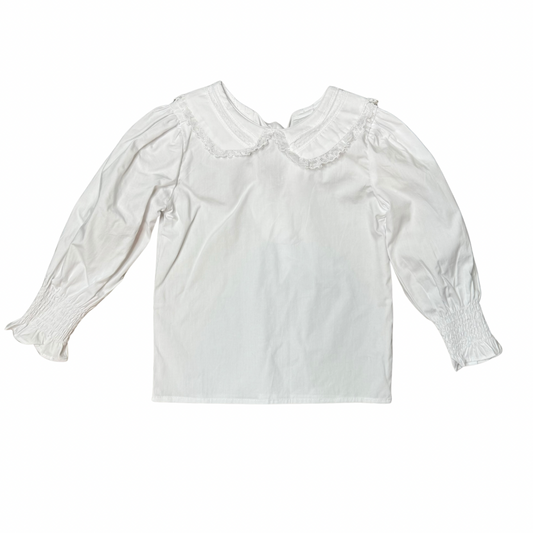 Peter Pan Lace Collar Long Sleeve Shirt