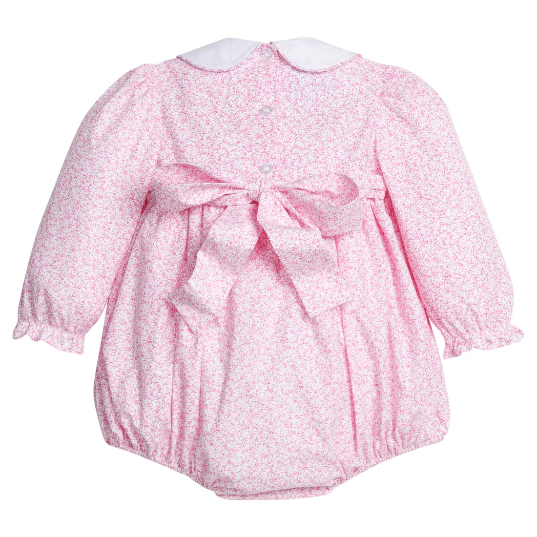 Smocked Natalie Bubble - Pink Vinings