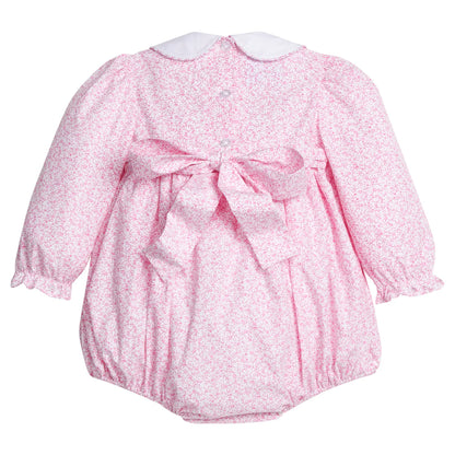 Smocked Natalie Bubble - Pink Vinings
