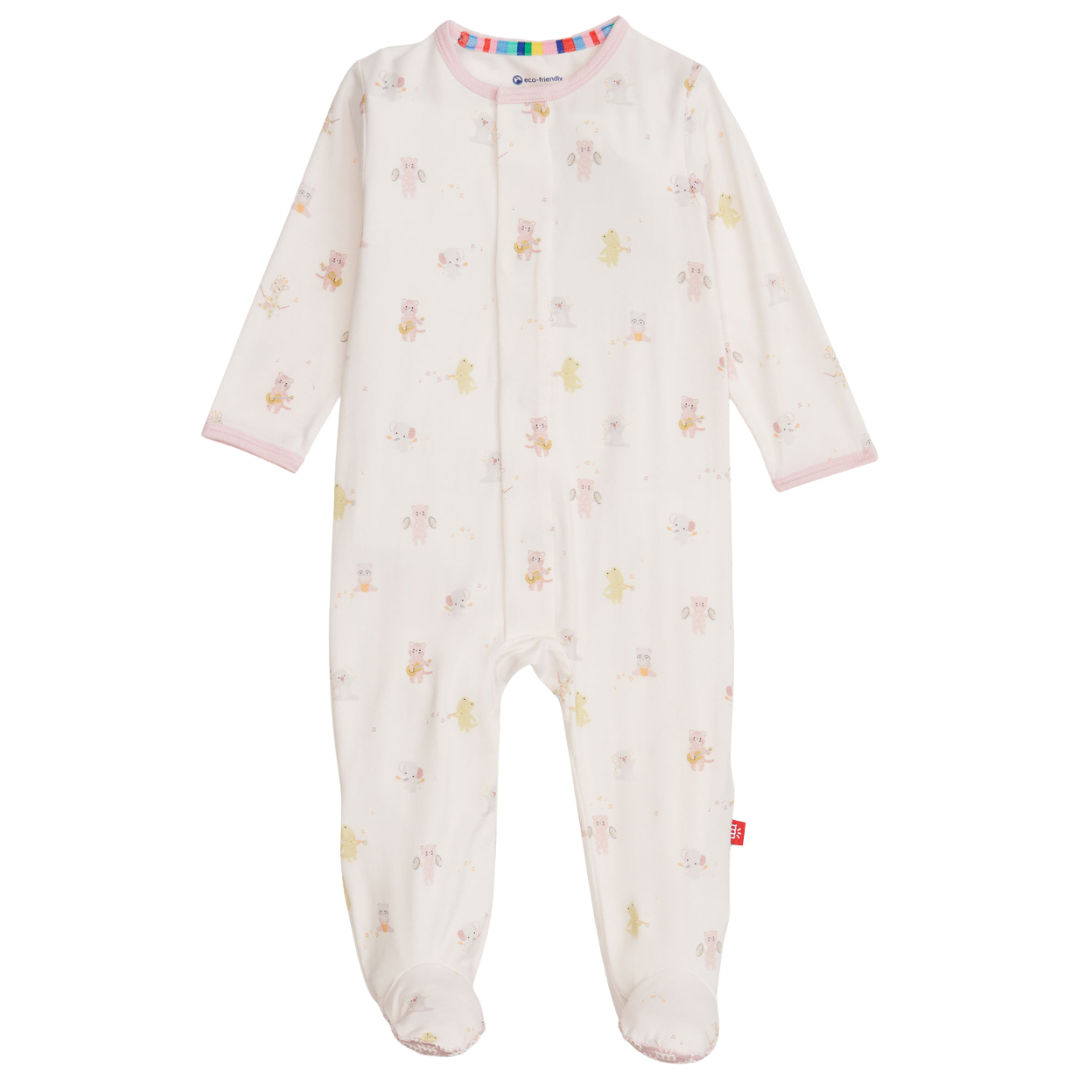 Pink Baby Beats Modal Footie