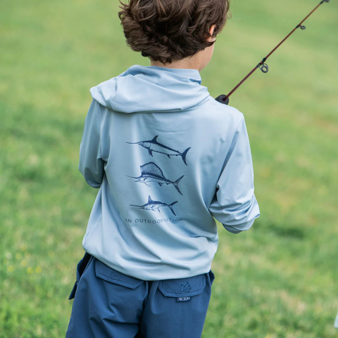 Pro Performance Hoodie T-Shirt - Ashley Blue