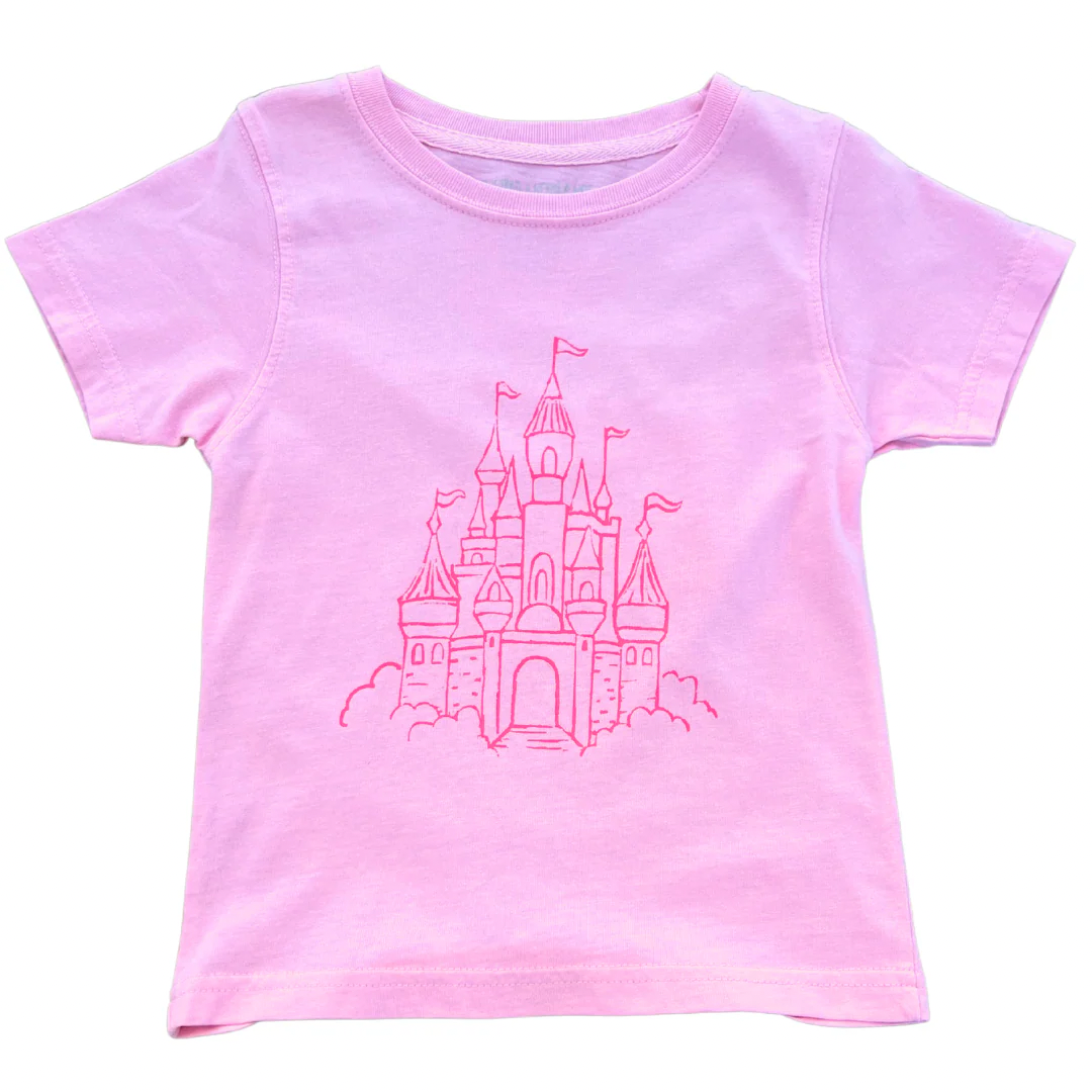 Short Sleeve Light Pink Castle T-Shirt
