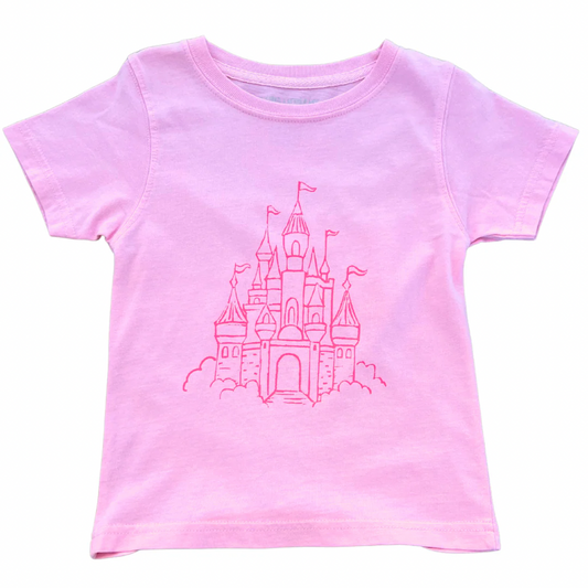 Short Sleeve Light Pink Castle T-Shirt