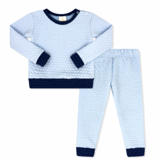 Quilted Sweatsuit - Windy Blue