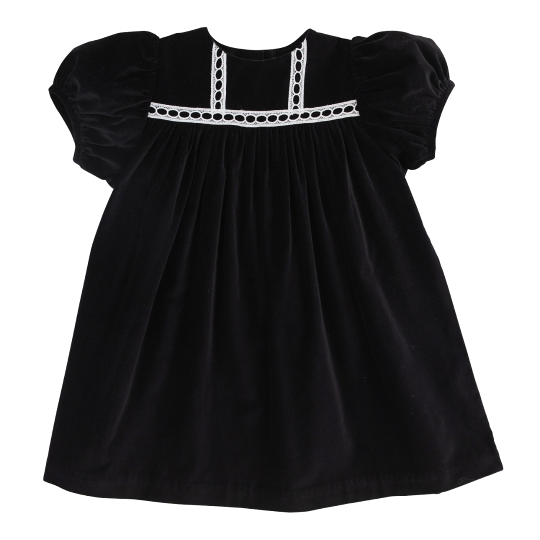 Dilly Dress - Velveteen - Newport Night/Worth Ave White