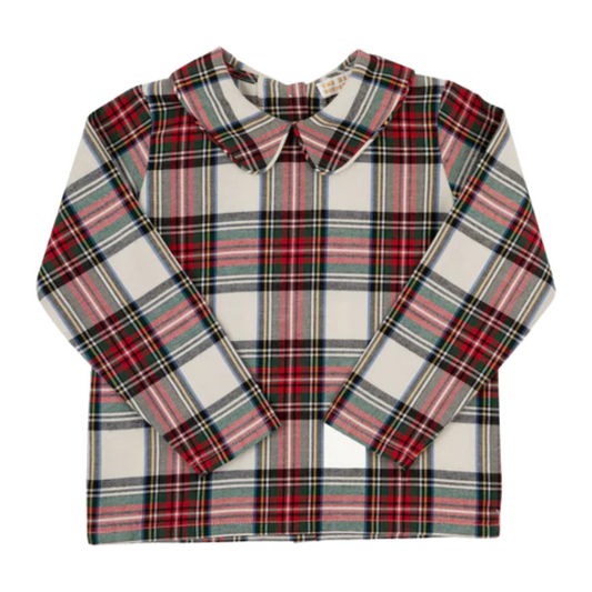 Peter Pan Collar Shirt - Flannel- LS - Charlie Place Plaid