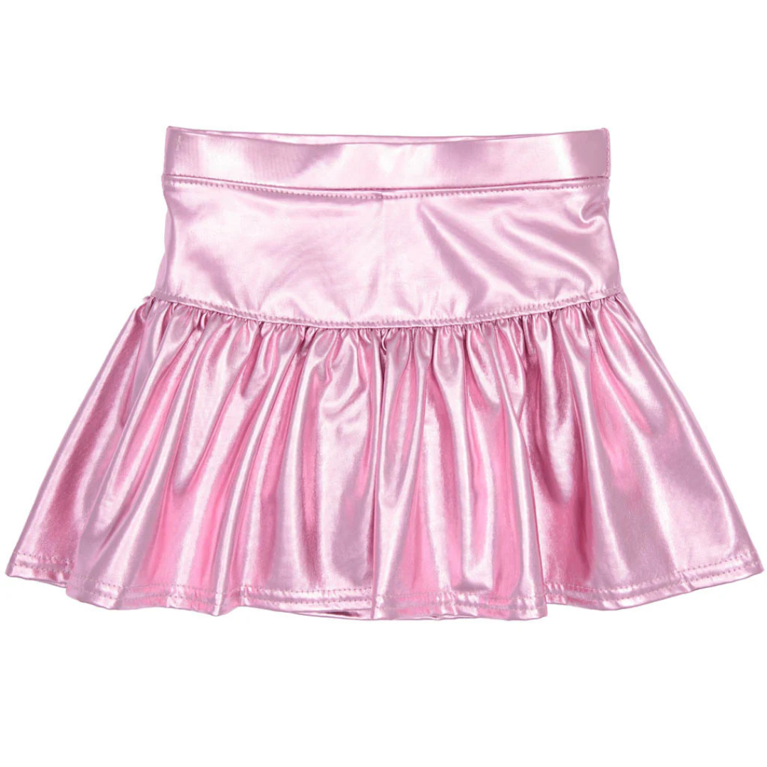 Metallic Skort - Light Pink