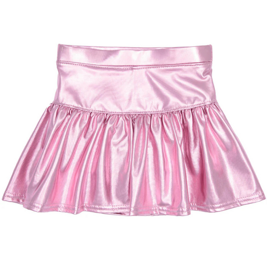 Metallic Skort - Light Pink