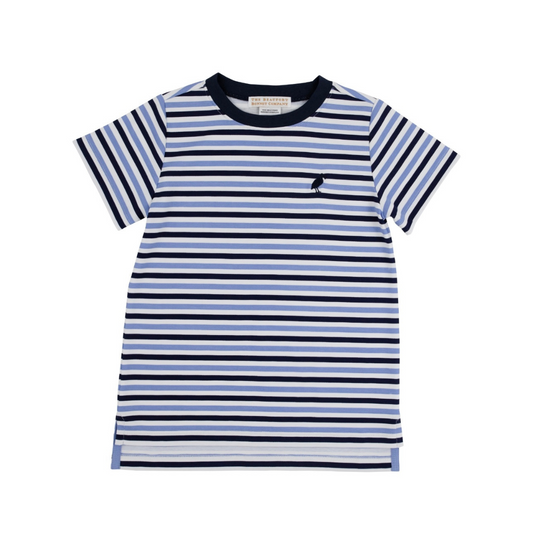 Carter Crewneck - Nantucket Navy Kennedy Cruise Stripe