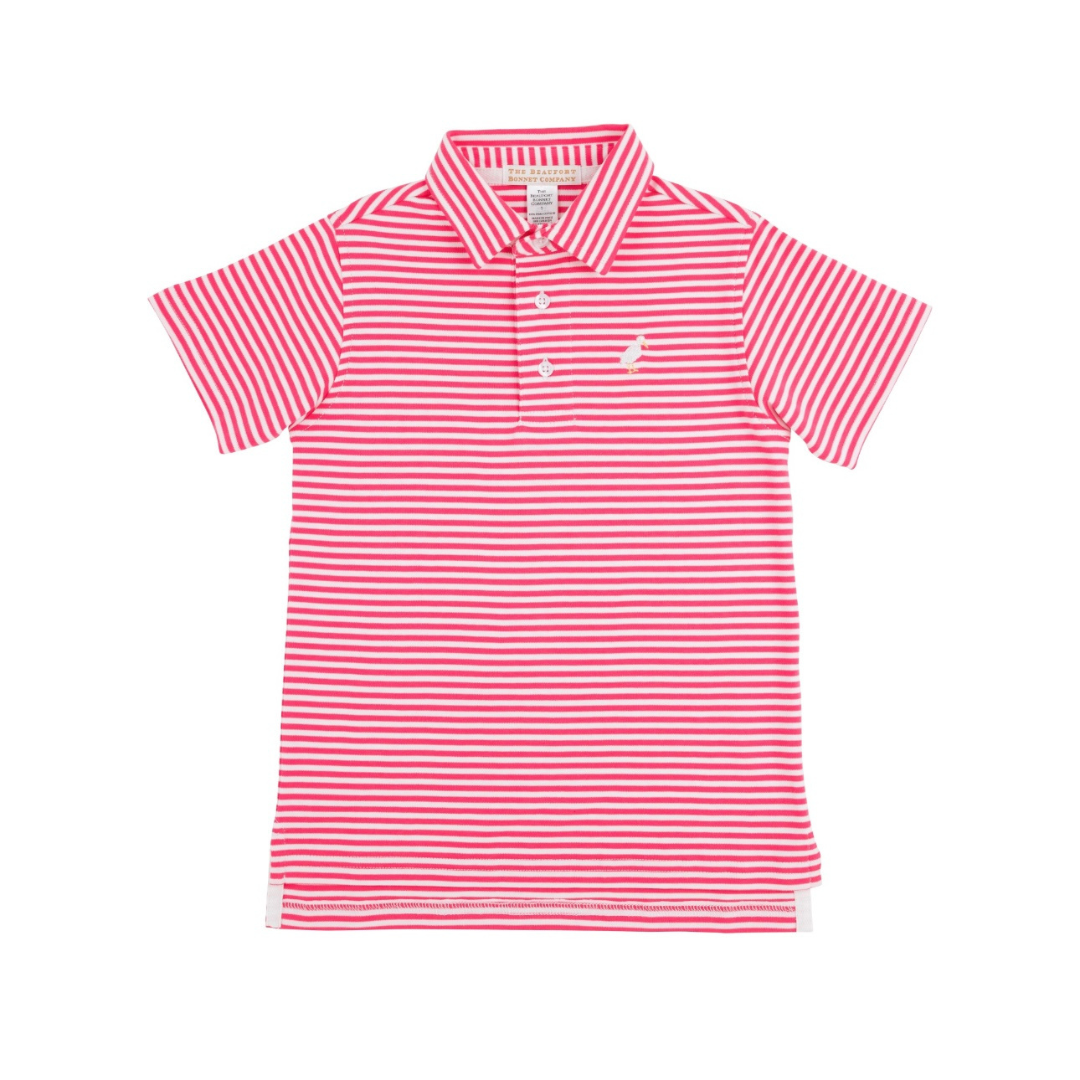 Prim and Proper Polo - Palm Springs Punch Stripe