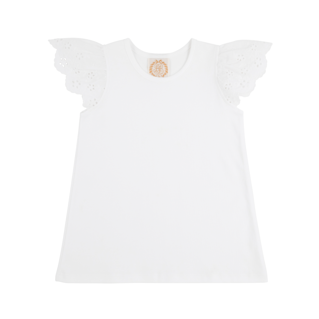 Ellen's Eyelet Top - Worth Ave White