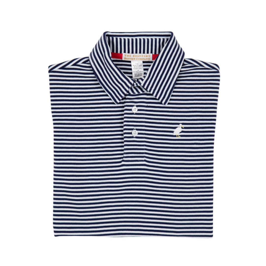 Prim and Proper Polo - Nantucket Navy Stripe