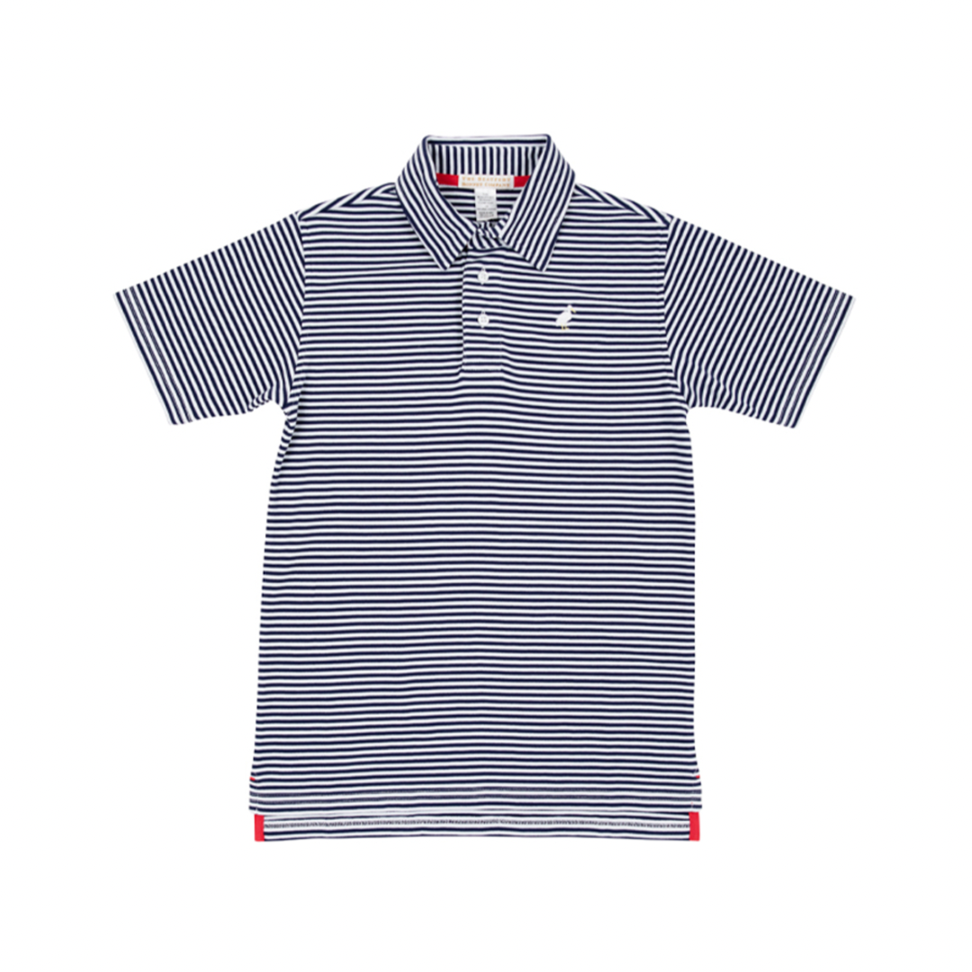 Prim and Proper Polo - Nantucket Navy Stripe