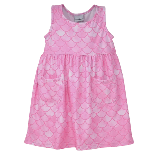 Dahlia Sleeveless Dress - Pixie Scales Pink