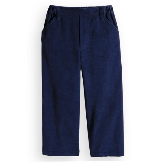 Corduroy Faux Zip Pant - Navy