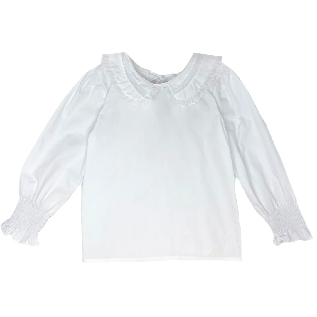 Peter Pan Lace Collar Long Sleeve Shirt