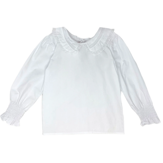 Peter Pan Lace Collar Long Sleeve Shirt